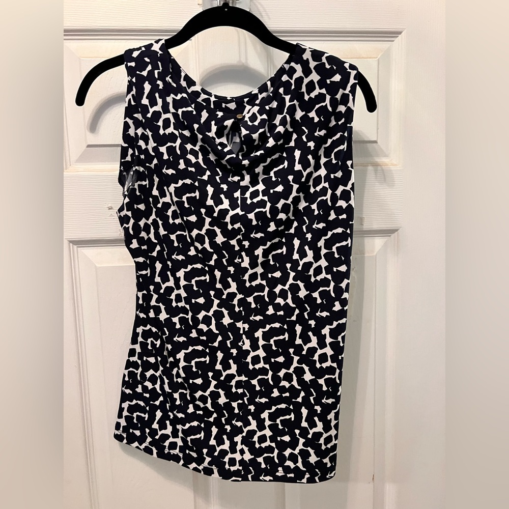 Calvin Klein dressy top, worn once, button closure in back